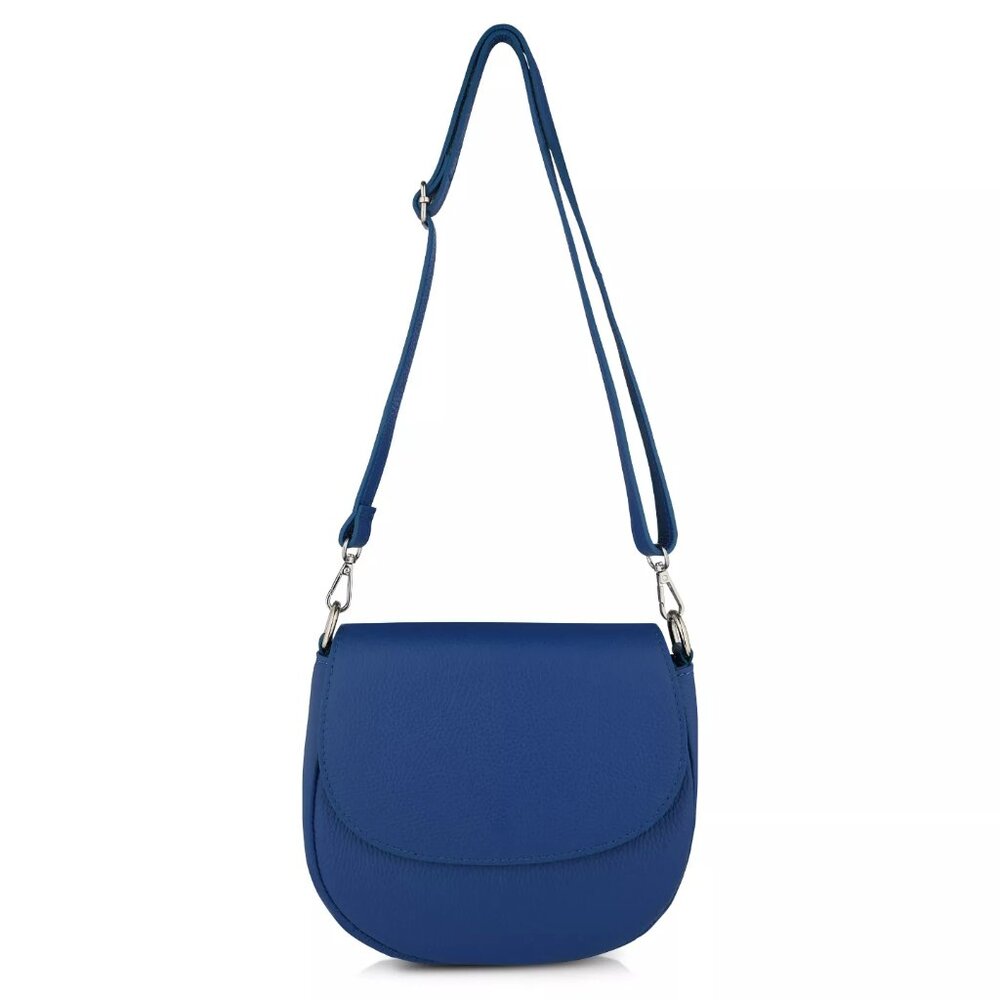 BLUE LEATHER HANDBAG